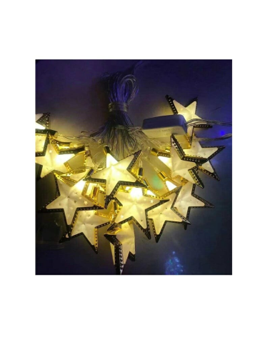 Χριστουγεννιάτικα φώτα - Stars - 20Led - Warm White