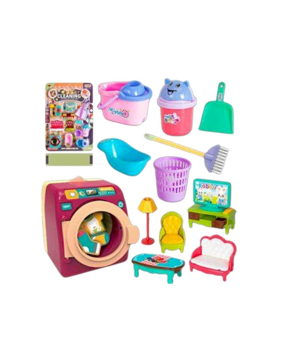 Παιδικό σετ οικιακής καθαριότητας με σκούπα - 5844
