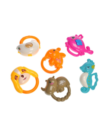 Σετ βρεφικές κουδουνίστρες & μασητικά - TG8382-16 - 6pcs