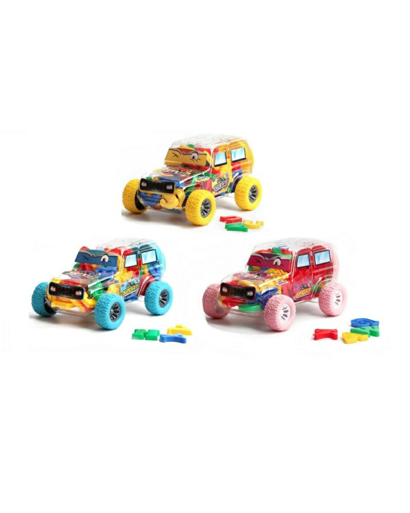 Σετ γράμματα της αλφαβήτου σε θήκη αυτοκινητάκι - 208D-1