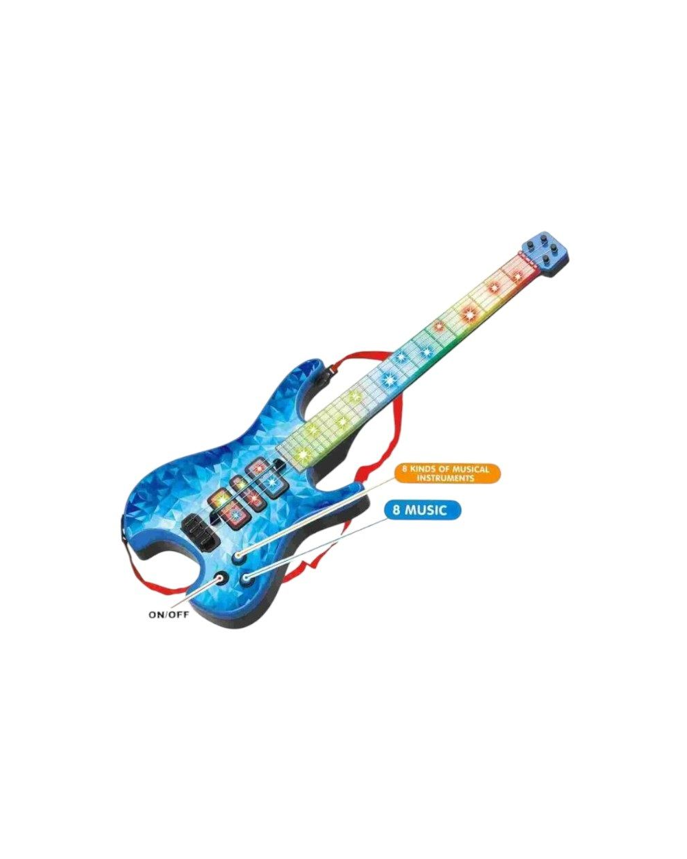 Παιδική ηλεκτρονική κιθάρα - 969A - 922163 - Blue
