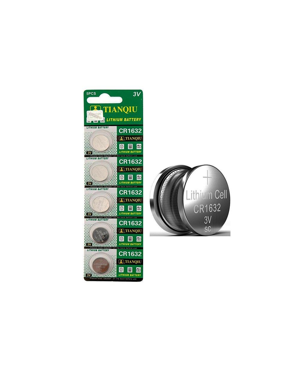 Μπαταρίες Λιθίου - CR1632 - 3V - 5pcs