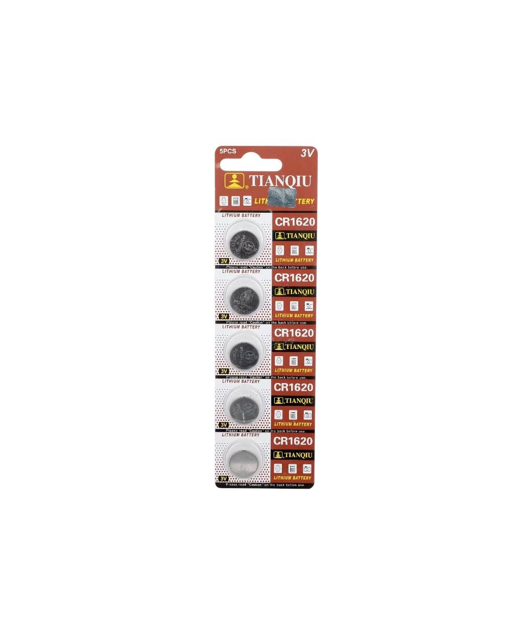 Μπαταρίες Λιθίου - CR1620 - 3V - 5pcs