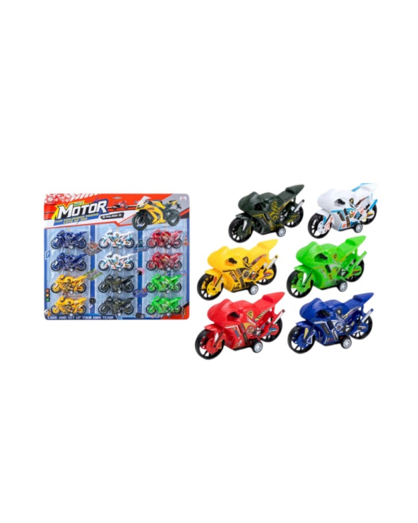 Σετ mini μοτοσυκλέτες - 12pcs - 399-464B6