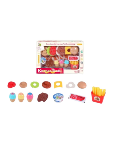 Σετ κατασκευής Burger με αξεσουάρ - 19pcs - PH-90