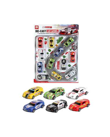 Σετ αυτοκινητάκια με Pull Back - 12pcs - 123-14E6