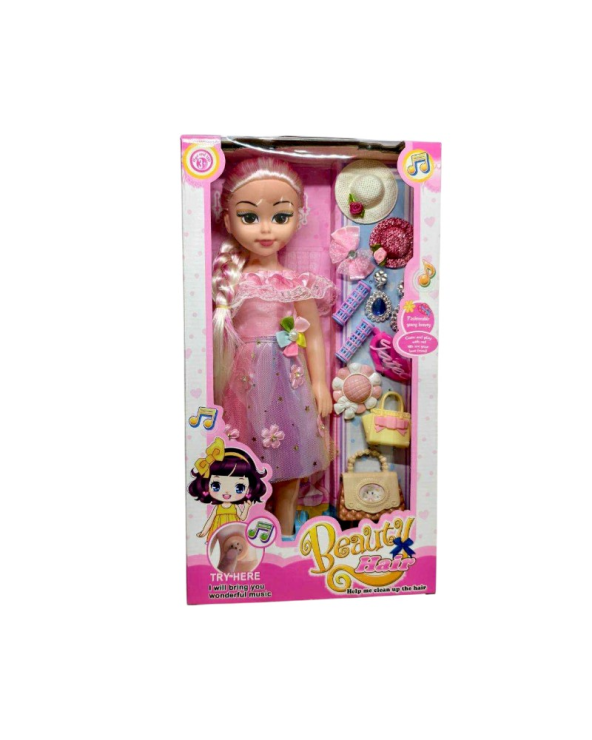 Σετ κούκλα με αξεσουάρ ομορφιάς - F018-1118