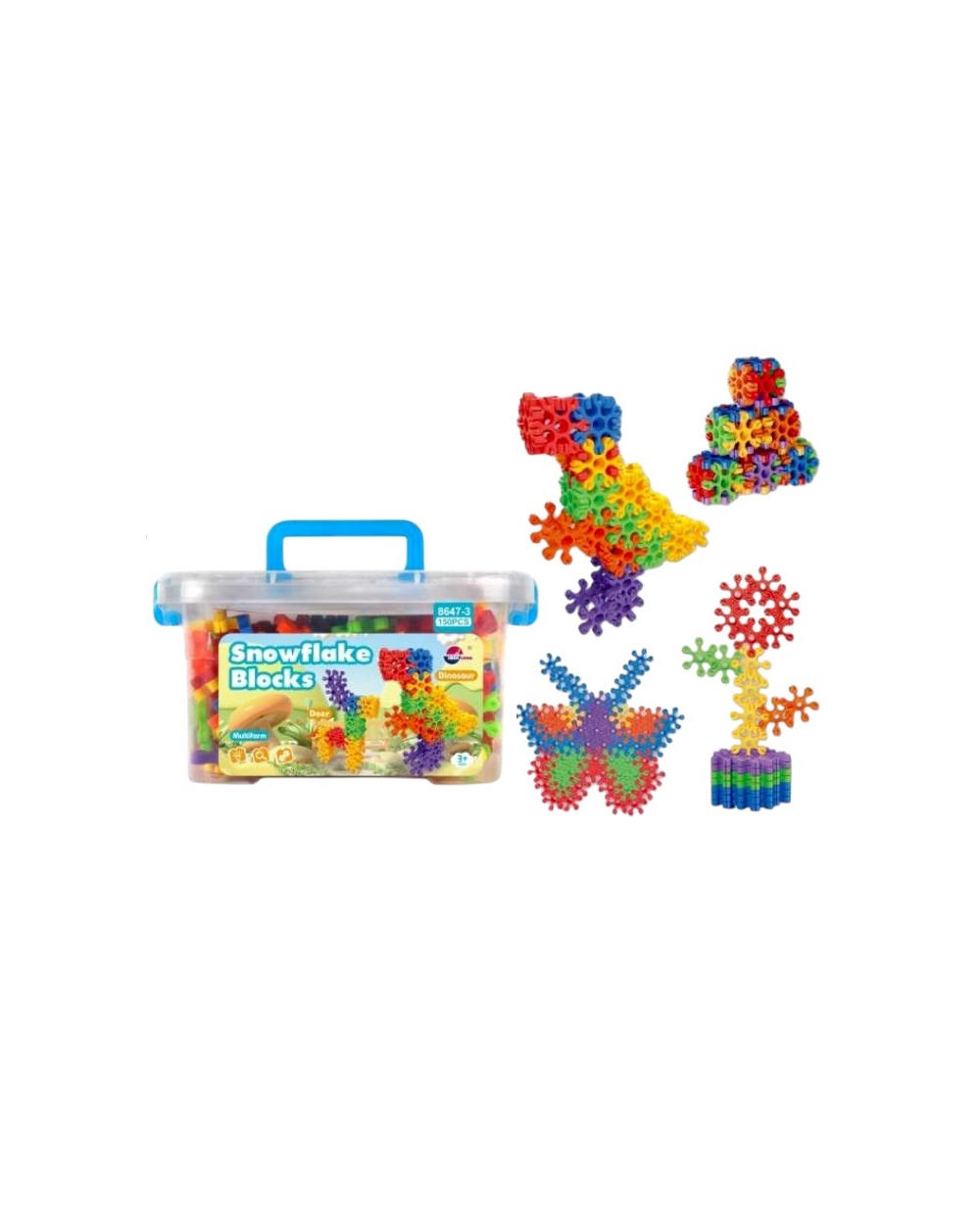 Σετ κατασκευών DIY με τουβλάκια νιφάδες - 150pcs - 8647-3