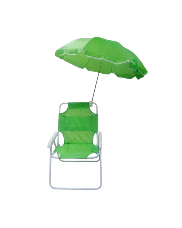 Παιδική πτυσσόμενη καρέκλα camping με ομπρέλα - 1047 - 241712 - Green