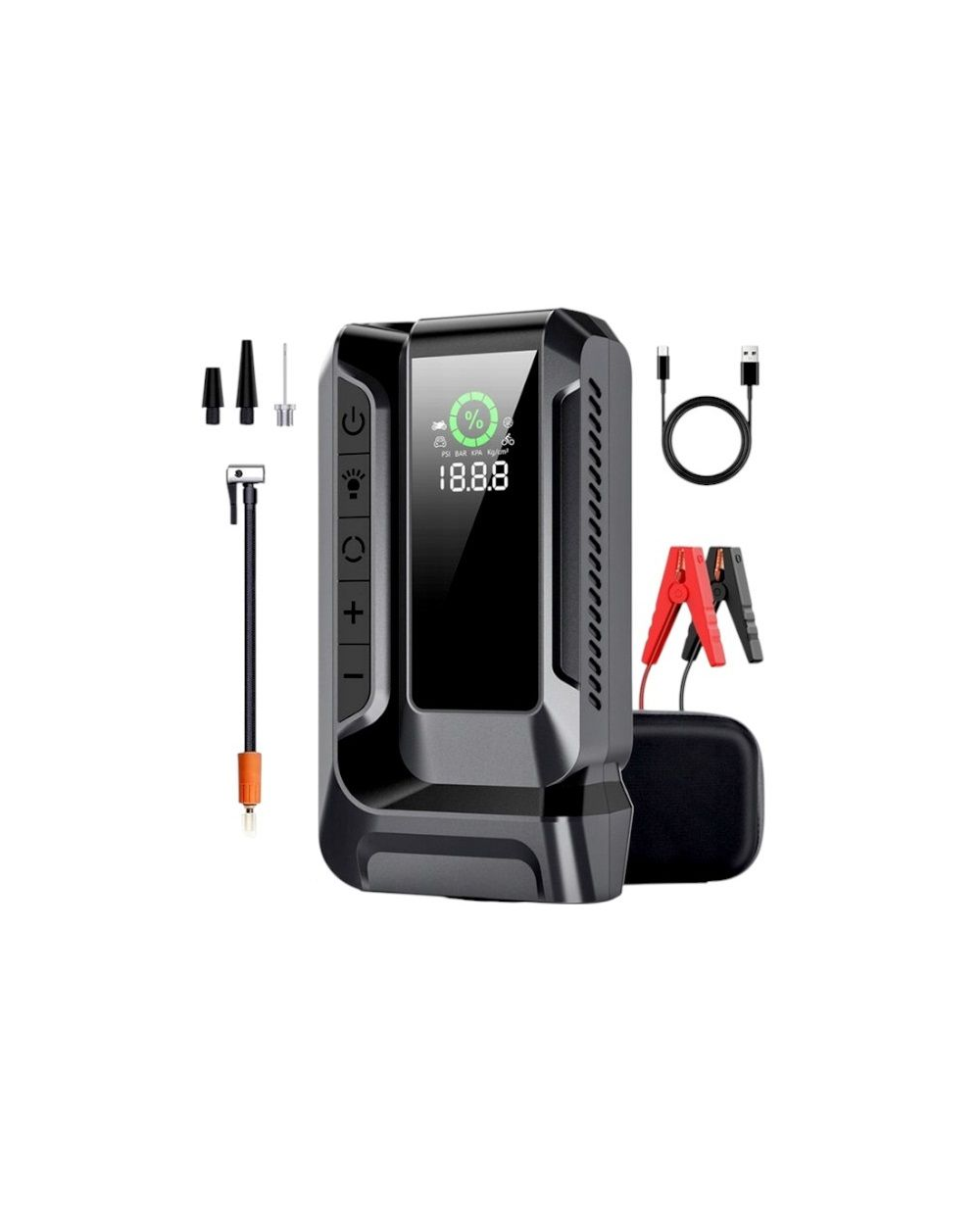 Εκκινητής μπαταρίας οχημάτων Jump Starter & αεροσυμπιεστής - W11905-08
