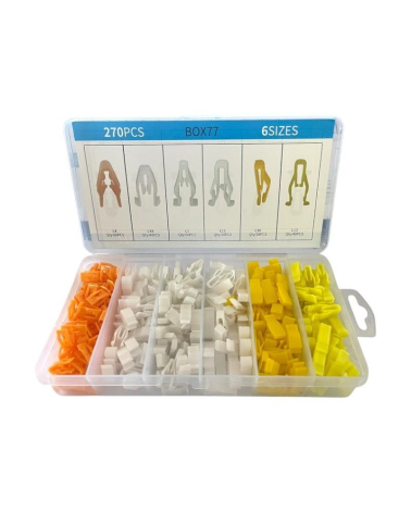 Σετ συνδετήρες αυτοκινήτου 6 τύπων - 1806202 - 270pcs