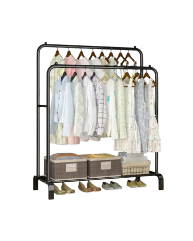 Κρεμάστρα δαπέδου με ράφι παπουτσιών - YP604 - 522572 - Black