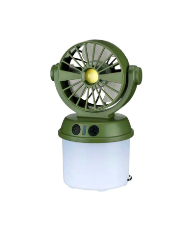 Επαναφορτιζόμενο φαναράκι LED με ανεμιστήρα & ηλιακό πάνελ - 2in1 - CH-F803