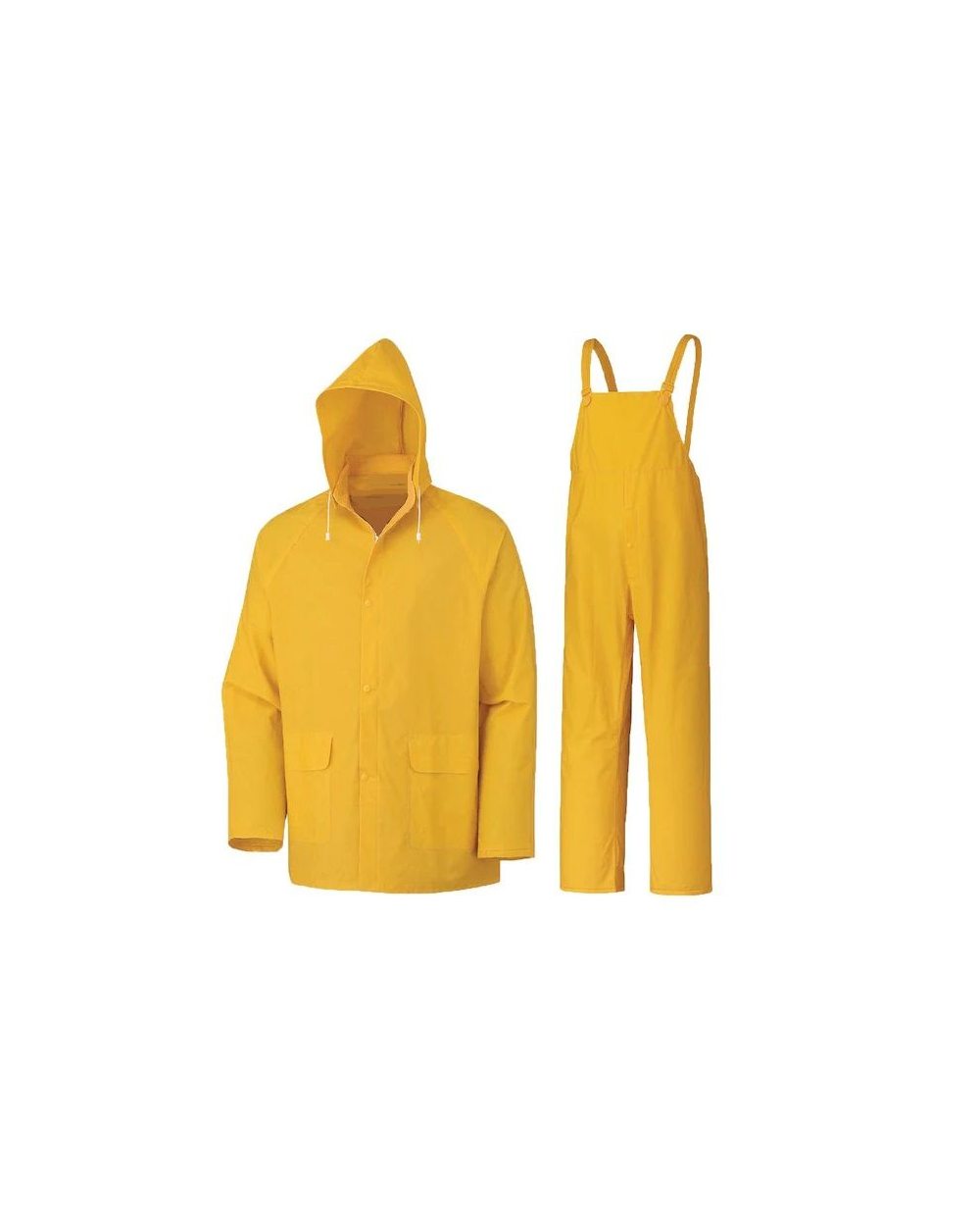 Αδιάβροχη φόρμα εργασίας με τιράντες - One Sized - 270317 - Yellow