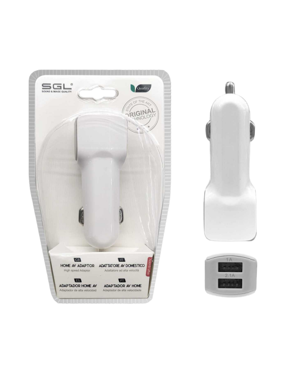 Φορτιστής αναπτήρα αυτοκινήτου με 2 θύρες USB - V2