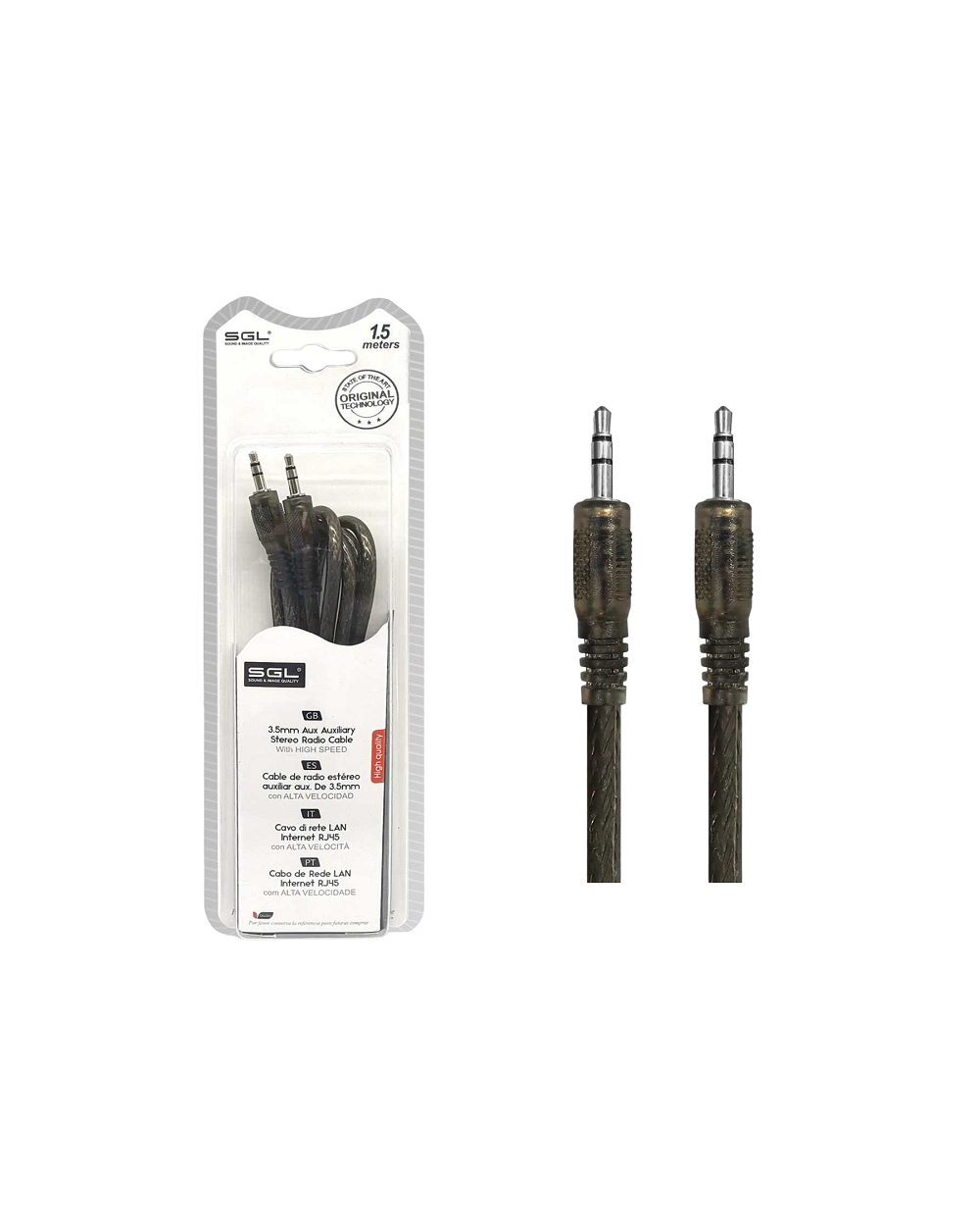 Καλώδιο ήχου - 40201 - Jack 3.5mm Male/Male - 1.5m