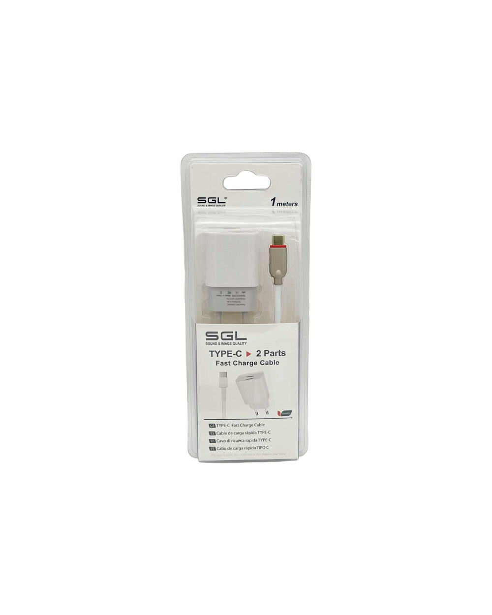 Αντάπτορας φόρτισης με καλώδιο και 2 θύρες USB - TypeC - Quick Charge - FA1-S2 - 1m