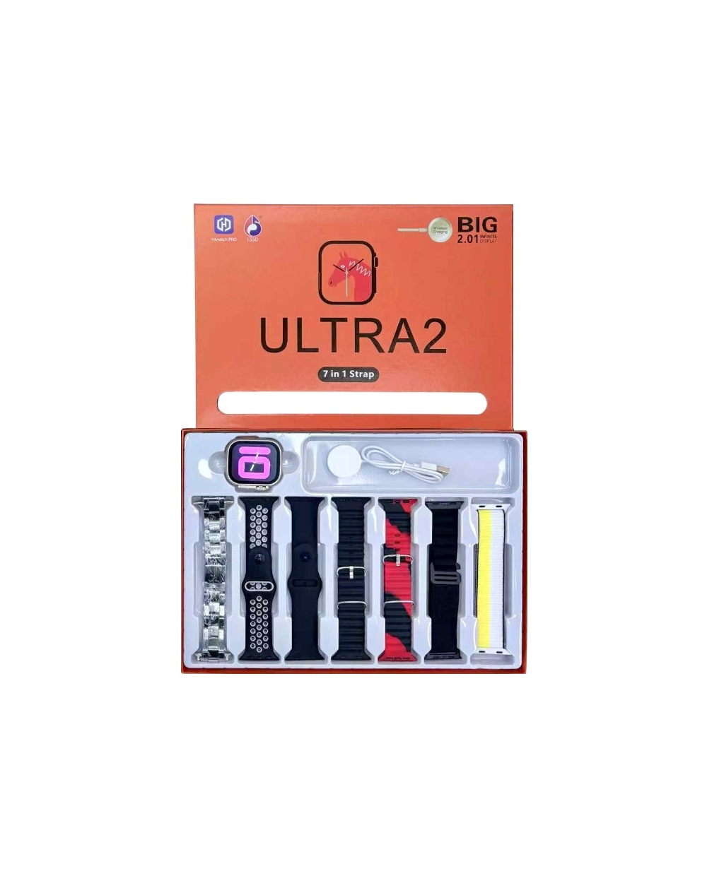 Σετ Smartwatch με 7 λουράκια - ULTRA2 - 814154 - Blue