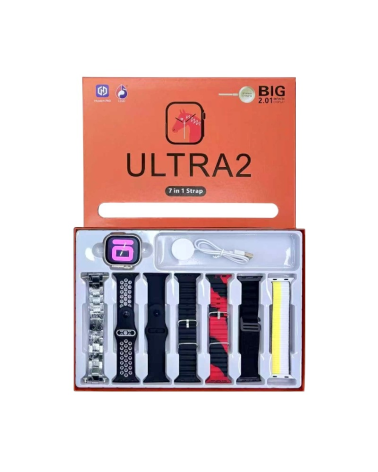 Σετ Smartwatch με 7 λουράκια - ULTRA2 - 814154 - Blue