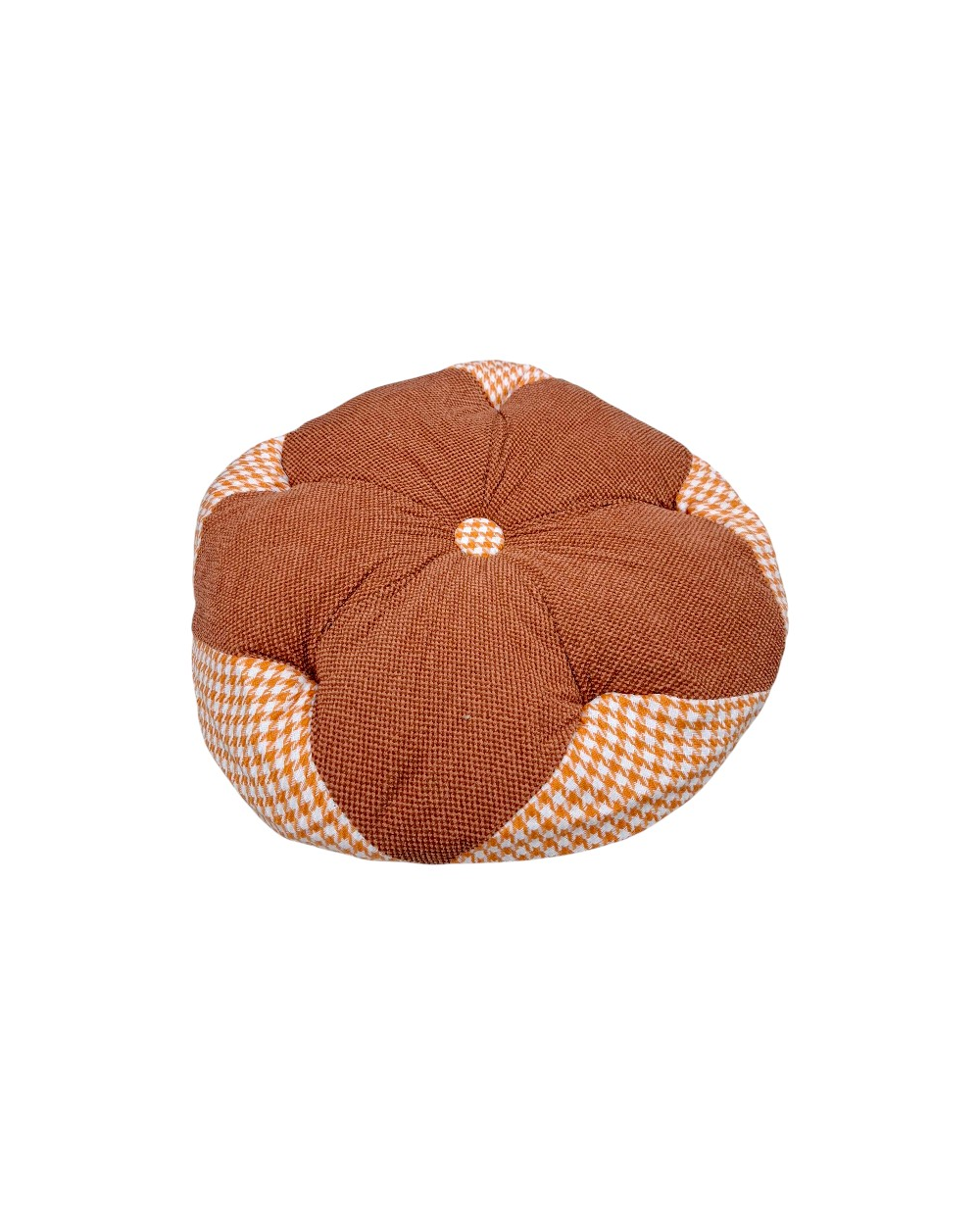 Μαξιλάρι καρέκλας Πουφ - 50cm - 720186 - Dark Brown/Orange