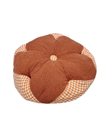 Μαξιλάρι καρέκλας Πουφ - 50cm - 720186 - Dark Brown/Orange