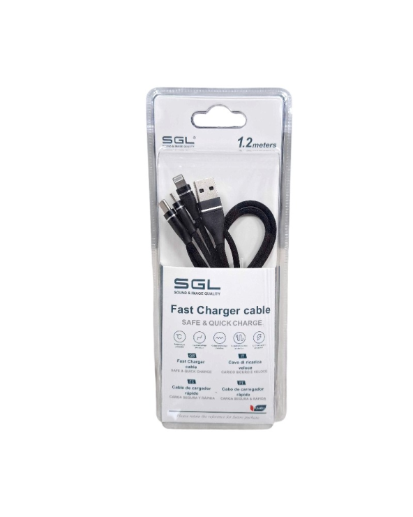 Καλώδιο φόρτισης & data 3in1 - Fast Charge - 1.2m