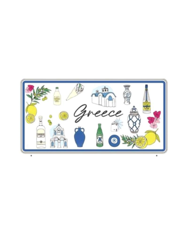 Μεταλλική πινακίδα Souvenir - 12pcs - Greece - 15x30cm