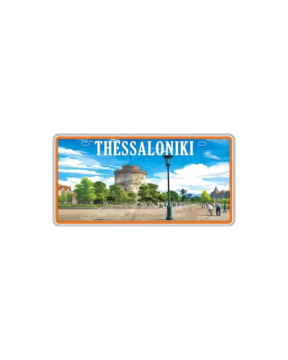 Μεταλλική πινακίδα Souvenir - 12pcs - Thessaloniki - 15x30cm 