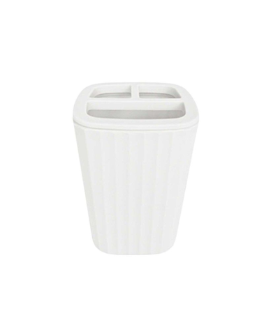 Θήκες οδοντόβουρτσας πλαστικές σε σετ 5Χ - White