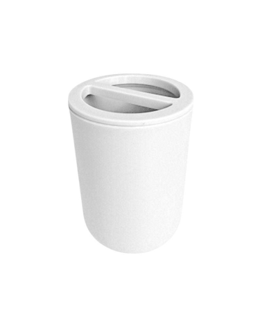 Θήκες οδοντόβουρτσας πλαστικές σε σετ 5Χ - White