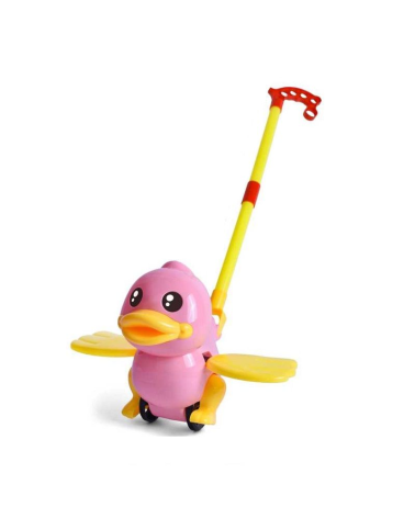 Συρόμενο παιχνίδι Παπάκι με φτερά - 360 - 117265 - Pink