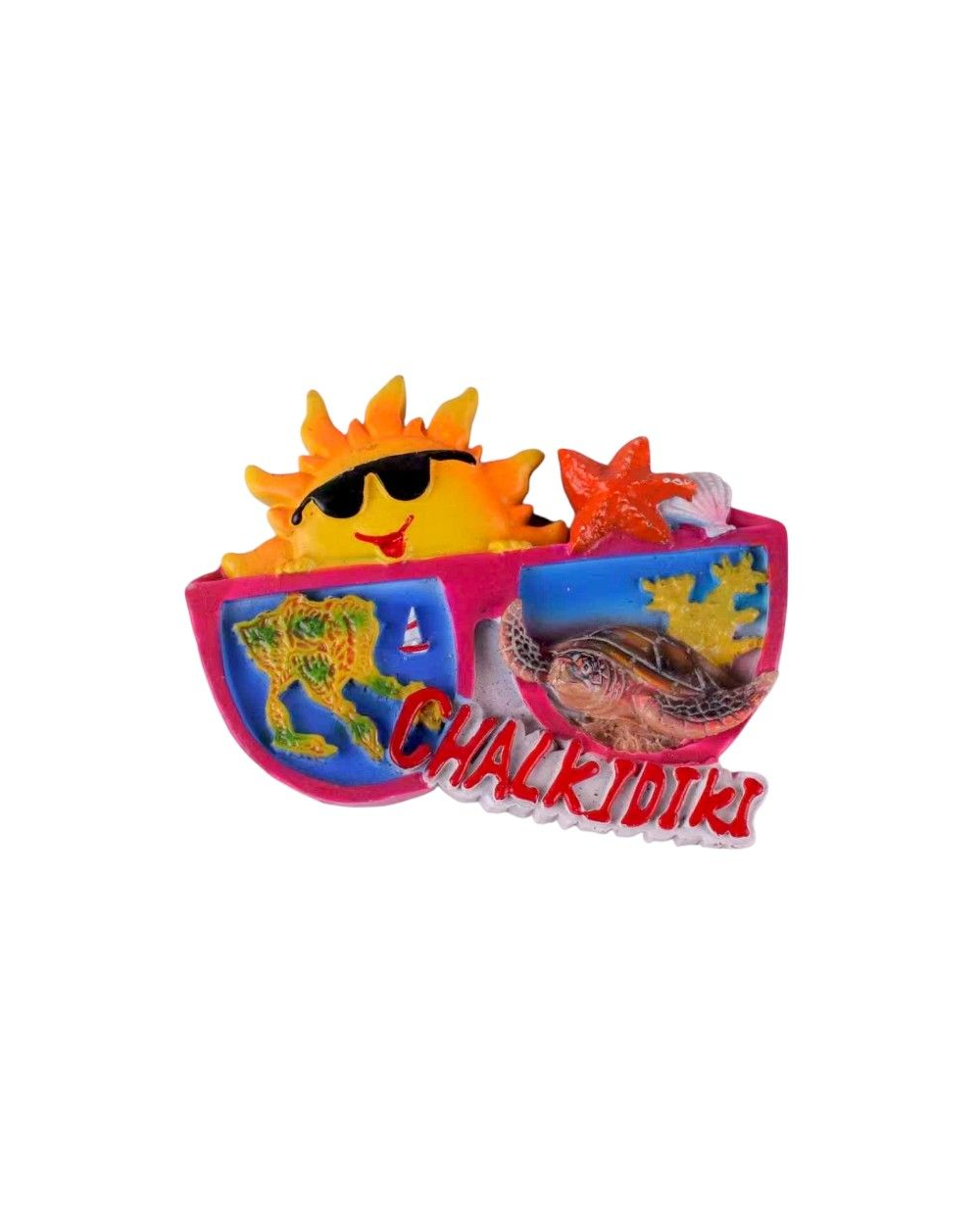 Tουριστικό μαγνητάκι Souvenir – Σετ 12pcs - Resin Magnet - Chalkidiki