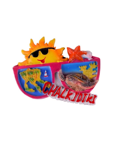 Tουριστικό μαγνητάκι Souvenir – Σετ 12pcs - Resin Magnet - Chalkidiki