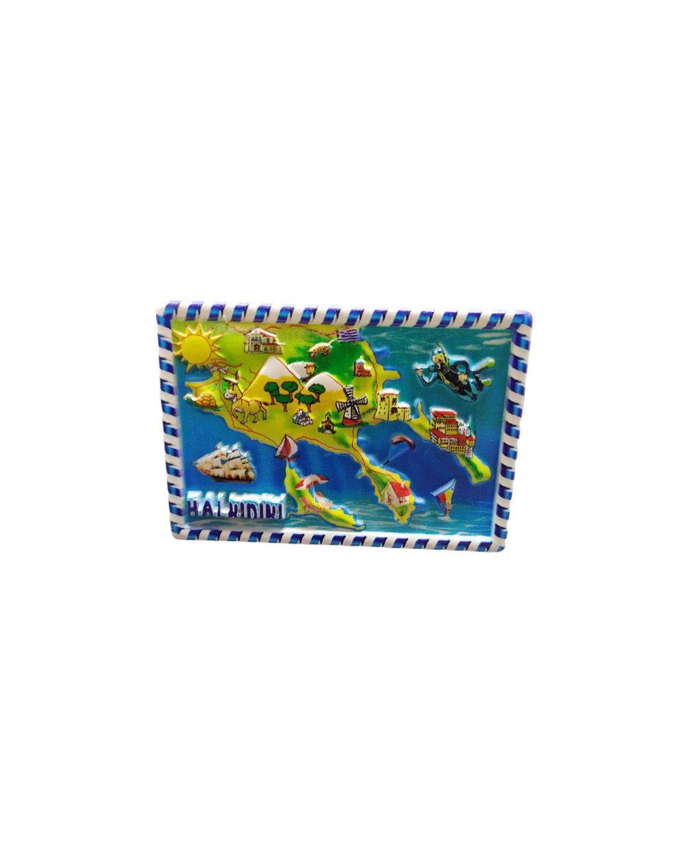 Tουριστικό μαγνητάκι Souvenir – Σετ 12pcs - Resin Magnet - Chalkidiki
