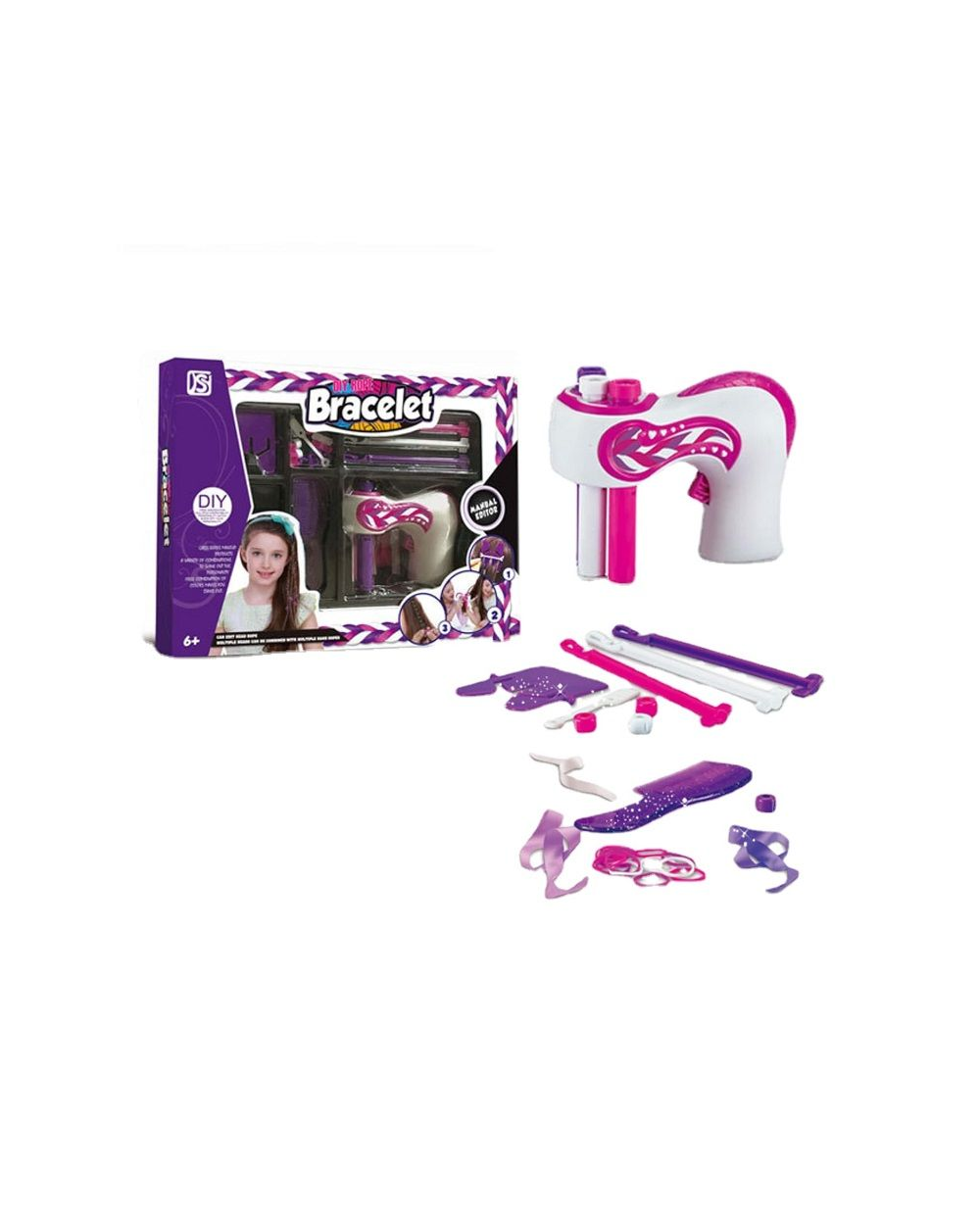 Σετ για πλεξουδάκια μαλλιών με σχέδια - 892DIY