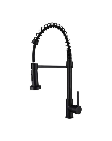 Μπαταρία βρύσης κουζίνας με επεκτεινόμενη κεφαλή - Black