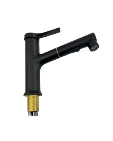 Μπαταρία βρύσης κουζίνας με επεκτεινόμενη κεφαλή - Black