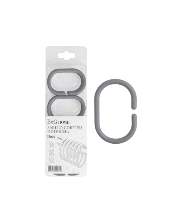 Κρίκοι κουρτίνας μπάνιου - Grey