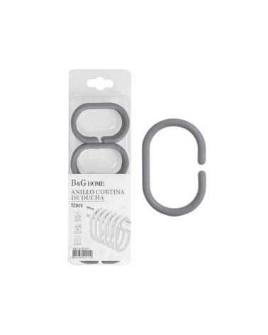 Κρίκοι κουρτίνας μπάνιου - Grey