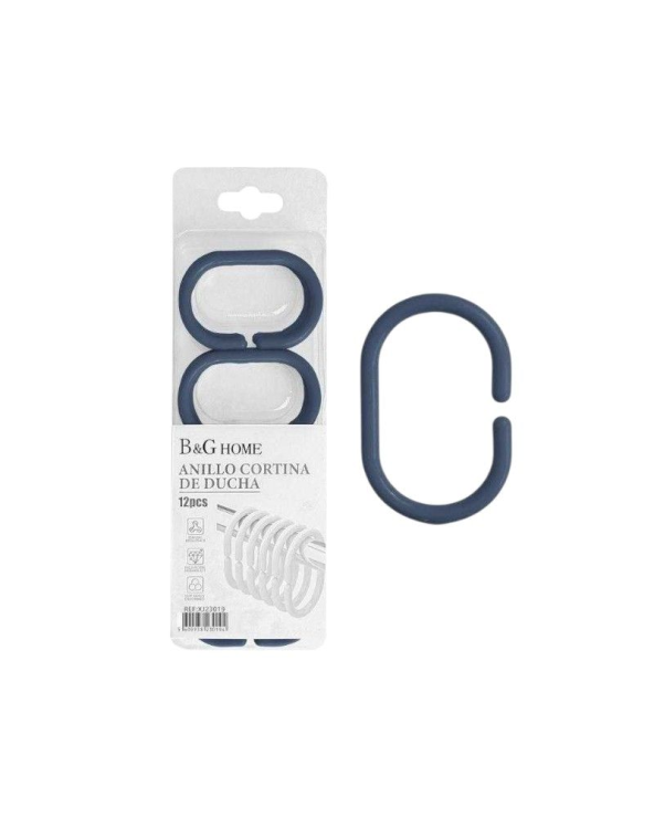 Κρίκοι κουρτίνας μπάνιου - Blue