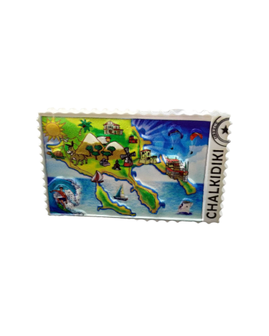 Tουριστικό μαγνητάκι Souvenir – Σετ 12pcs - Resin Magnet - Chalkidiki