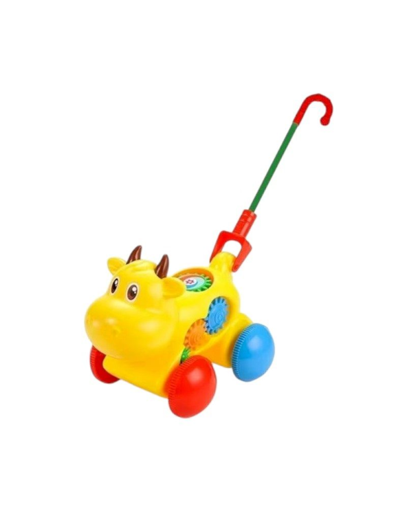 Συρόμενο παιχνίδι Αγελαδίτσα - 0516 - 117287 - Yellow