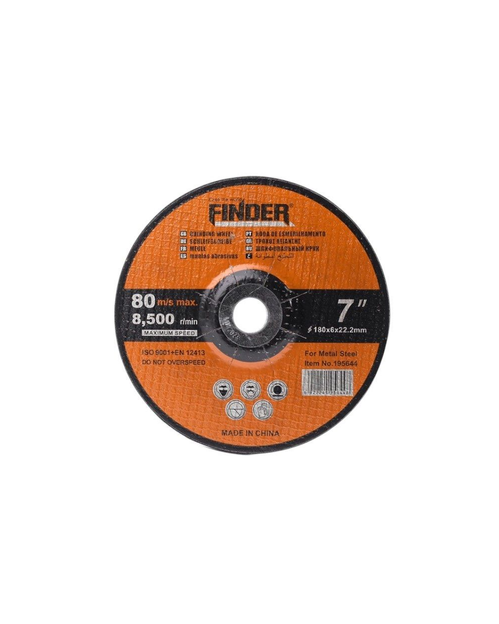 Δίσκος κοπής μετάλλου - 7"" - 180*6*22mm - Finder