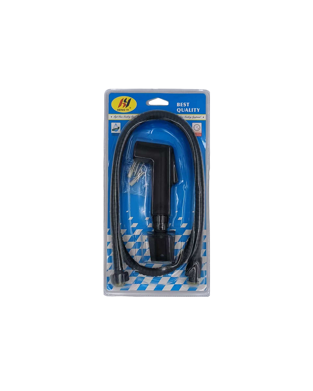 Πιστόλι ντουζιέρας με διακόπτη και σπιράλ - 1.2m - Black