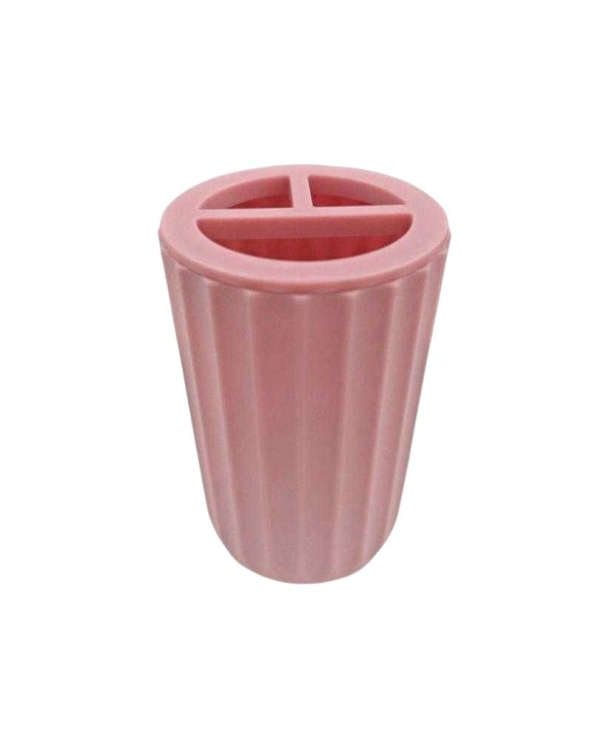 Θήκες οδοντόβουρτσας πλαστικές σε σετ 5Χ - Pink