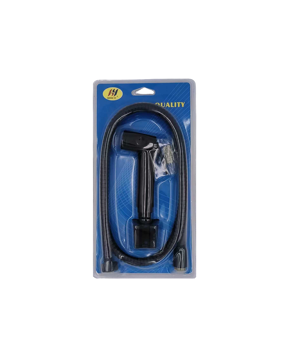 Πιστόλι ντουζιέρας με διακόπτη και σπιράλ - 1.2m - Black