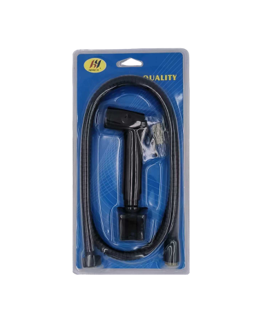 Πιστόλι ντουζιέρας με διακόπτη και σπιράλ - 1.2m - Black