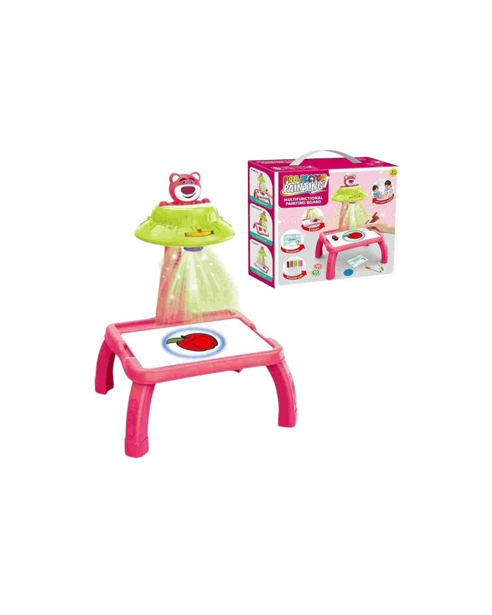 Προτζέκτορας ζωγραφικής - Αρκουδάκι - ZF-1004F/C - 922333 - Pink