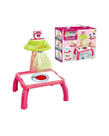 Προτζέκτορας ζωγραφικής - Αρκουδάκι - ZF-1004F/C - 922333 - Pink