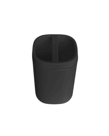 Θήκες οδοντόβουρτσας πλαστικές σε σετ 5Χ - Black